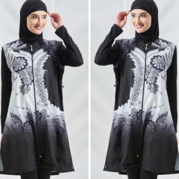 Seamay 1001 Siyah Tesettür Mayo - Resim 4