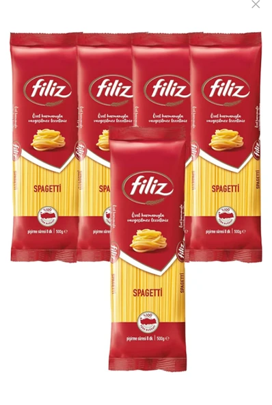FİLİZ Spagetti Makarna 500g X 5 Adet Özel Harman ürün görseli 1