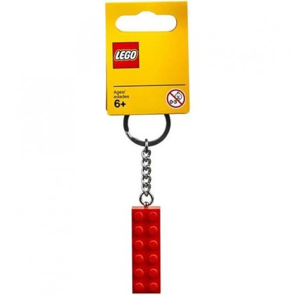 LEGO Brick 853960 2x6 Red Key Chain - Resim 2