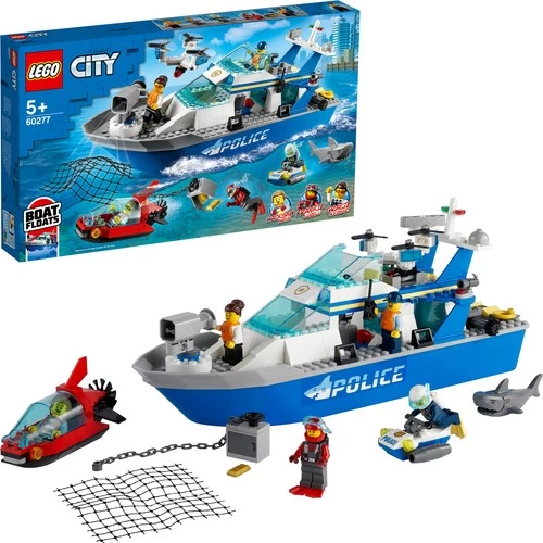 LEGO City 60277 Police Patrol Boat ürün görseli 1