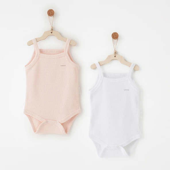 Andywawa AC26760 Special Modal 2li Askılı Body Pink White ürün görseli 1