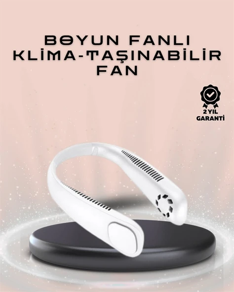 Giyilebilir Sessiz Fan | 224g Hafif, Bladeless Güvenli Tasarım, 5 Vitesli Soğutma, USB Şarjlı Fan ürün görseli 1