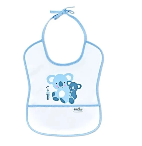 BabyJem Poli Muşamba Küçük Mama Önlüğü 030 Mavi ürün görseli 1