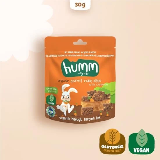 Humm Organik Havuçlu Tarçınlı Vegan Kek 30 Gr ürün görseli 1