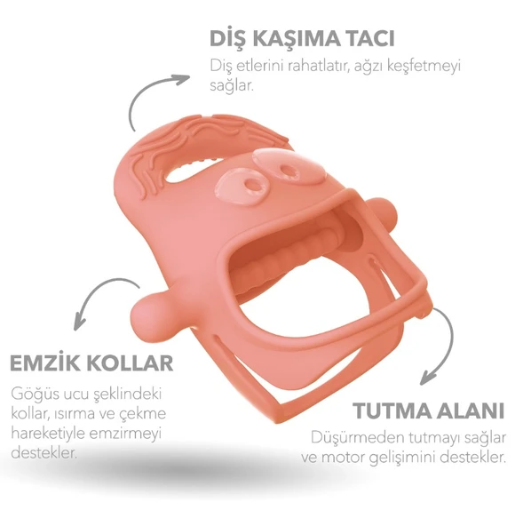 Mochi Diş Kaşıyıcı Somon - Resim 2