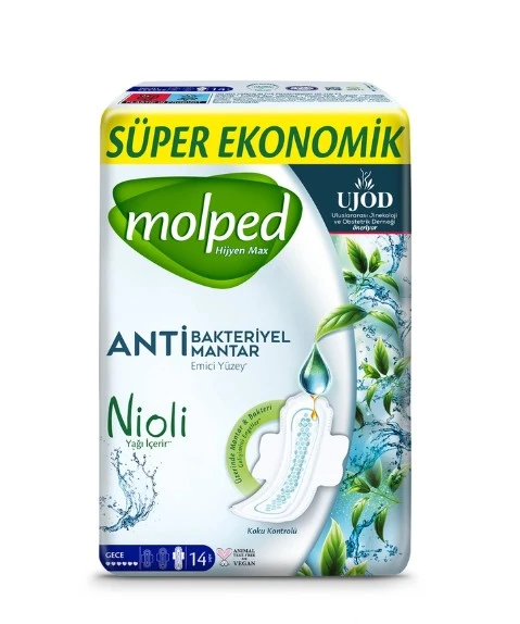 Molped Hijyen Max Süper Eko Gece Ped 14'lü ürün görseli 1