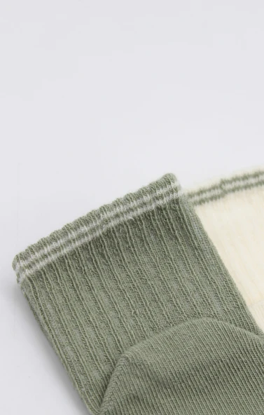 Bistyle Çemberli Basic Penye Kaymaz Soket Çorap 2li 10146 Nil - Resim 4