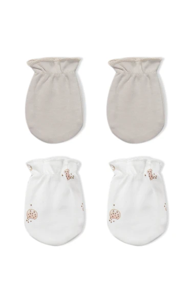 Bistyle 2li Eldiven Cookies Make Happy 90194 Ekru - Resim 2