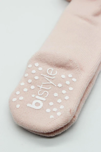 Bistyle Kaymaz Basic Külotlu Çorap 50501 Pembe - Resim 3
