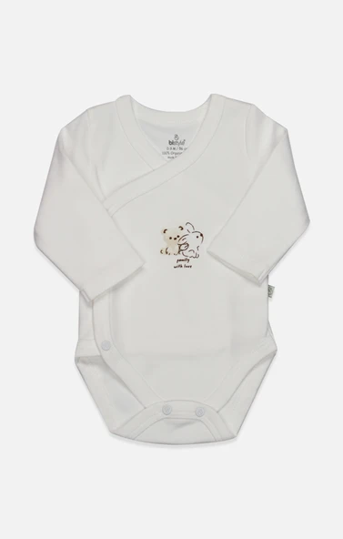 Bistyle Kruvaze Body Uzun Kol With You Family 17145 Bej ürün görseli 1