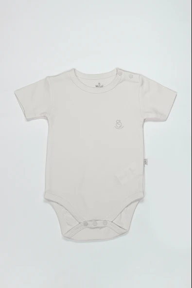 Bistyle Organik Natural Basic Style Yarım Kol Body BS17103 Ekru ürün görseli 1