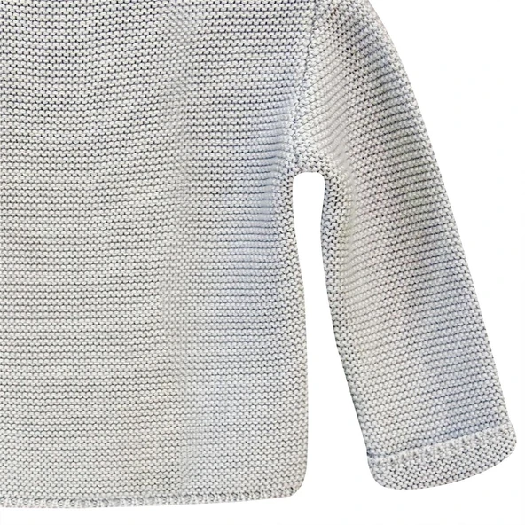 Andywawa AC24333 Basic Bebe Ceket Grey Melange - Resim 4