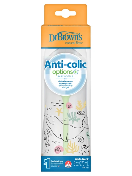 Dr.Brown's Geniş Ağız PP Antikolik Options Biberon  270 ml Kız ürün görseli 1