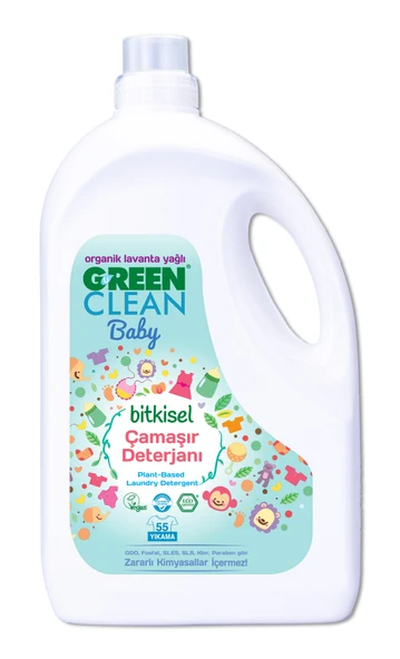 Green Clean Baby Bitkisel Çamaşır Deterjanı 2750 ml (55 Yıkama) ürün görseli 1
