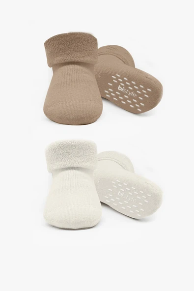 Bistyle 2li Havlu Soket Kaymaz Basic Boy 10508 Bej ürün görseli 1