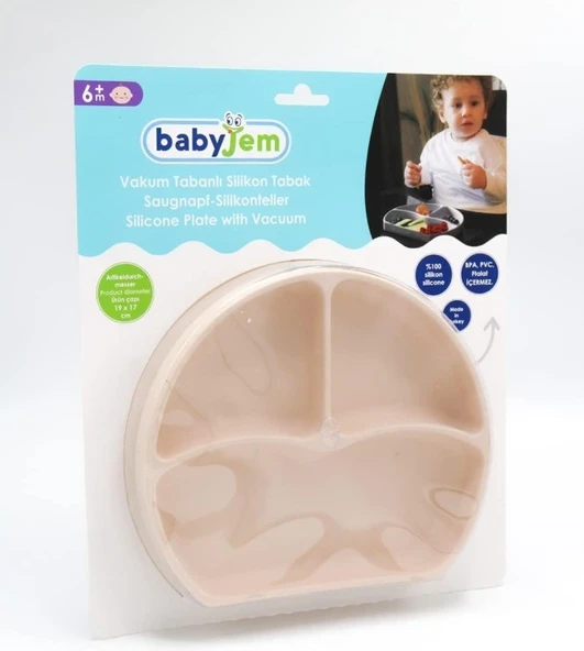 BabyJem Silikon Tabak 715 Ekru ürün görseli 1
