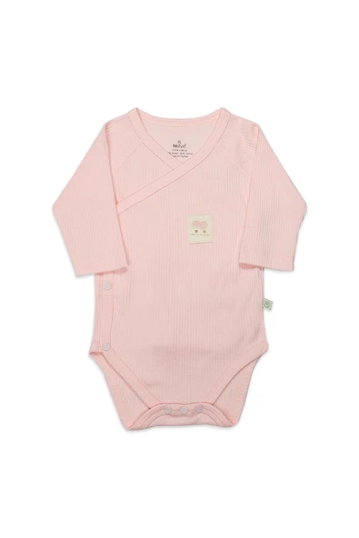 Bistyle Organic Modal Flying Balloons Kruvaze Uzun Kol Body BS17121 Pembe ürün görseli 1
