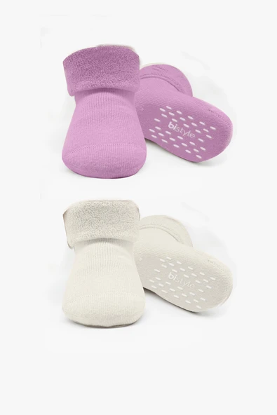 Bistyle 2li Havlu Soket Kaymaz Basic Girl 10507 Gül Kurusu ürün görseli 1