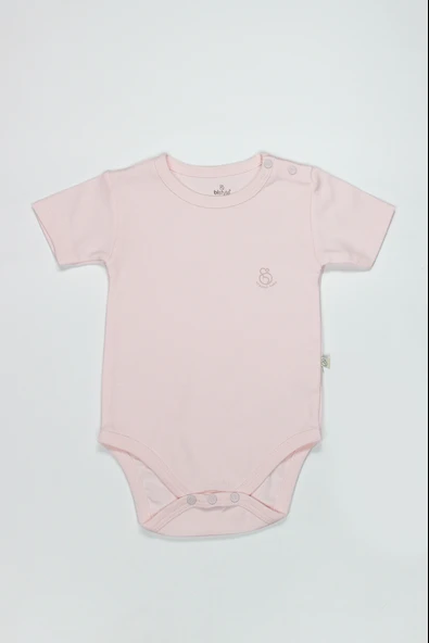 Bistyle Organik Natural Basic Style Yarım Kol Body BS17103 Pembe ürün görseli 1