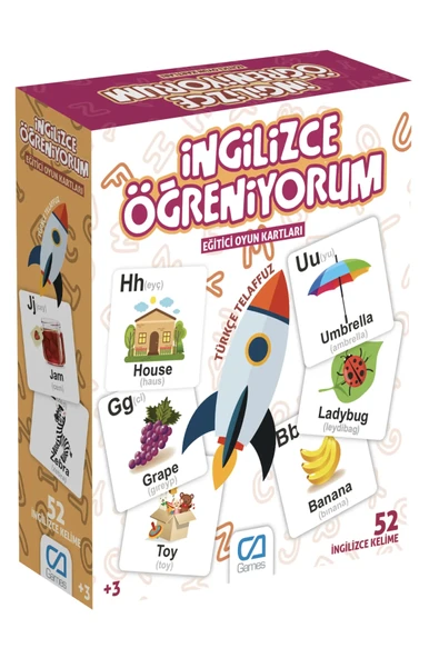 Games İngilizce Öğreniyorum Eğitici Oyun Kartları 52 Kart 5044 ürün görseli 1
