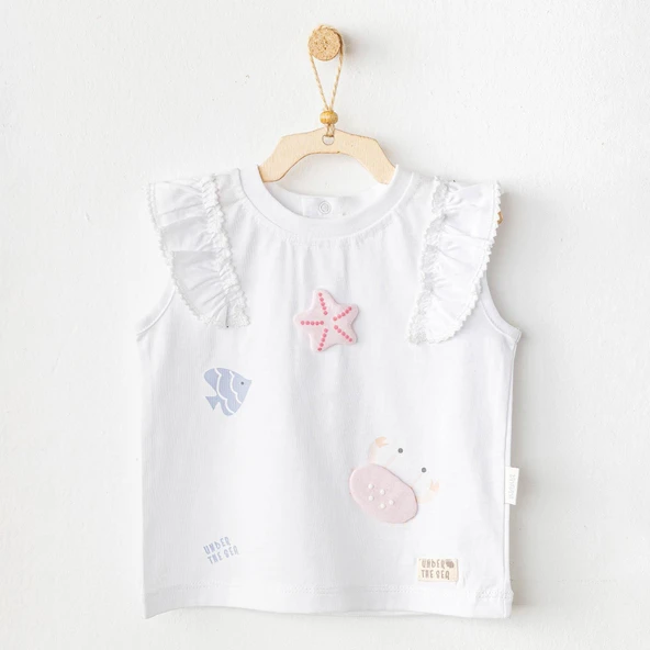 Andywawa AC25969 Casual Bebek Tshırt White ürün görseli 1