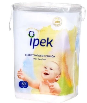 İpek Bebek Temizleme Pamuğu 60'lı ürün görseli 1