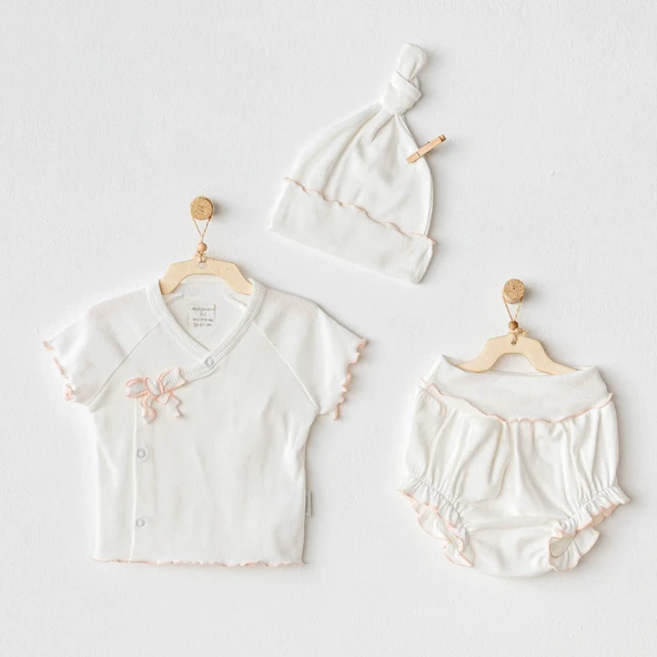 Andywawa AC25899 3'Lü Basic Bebe Takım Ekru ürün görseli 1
