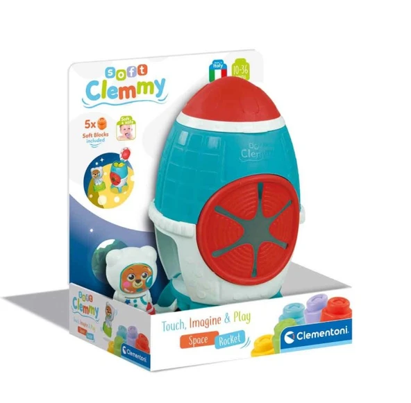 Clementoni Baby Soft Clemmy Yumuşak Blok Duyusal  Roket 17806 ürün görseli 1