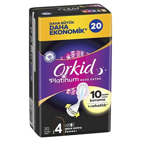 Orkid Ultra Platinum Gece Extra Ped 20'Li ürün görseli 1