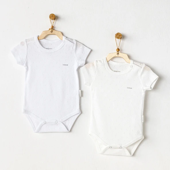 Andywawa AC25554 Sleeve Jacquard 2'Li Basic Body White Snow ürün görseli 1
