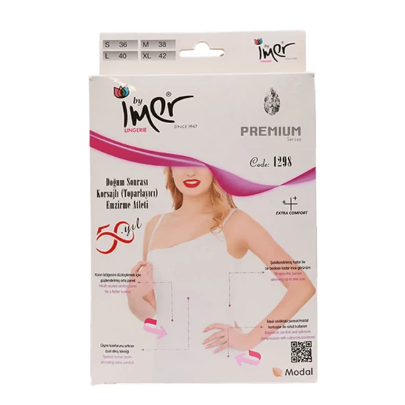 İmer Emzirme Korse Atlet 1298 White - Resim 2