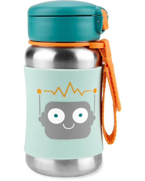Skip Hop Zoo Pipetli Paslanmaz Çelik Suluk 350 ml Robot ürün görseli 1