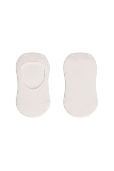 Bistyle 2'Li Penye Babet Silikonlu Basic Çorap 30104 Ekru Ekru - Resim 4