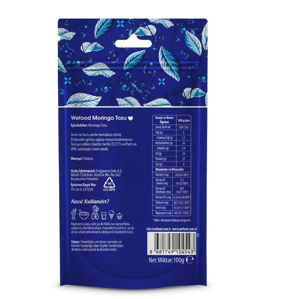 Wefood Moringa Tozu 100 Gr - Resim 3