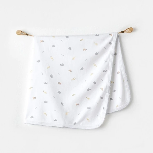 Andywawa AC25808 Blanket 85x90 Little King Bebek Battaniye White ürün görseli 1