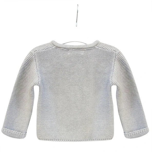 Andywawa AC24333 Basic Bebe Ceket Grey Melange - Resim 2