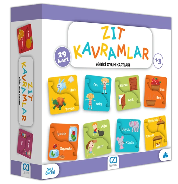 Games Zıt Kavramlar Eğitici Oyun Kartları 29 Kart 5045 ürün görseli 1