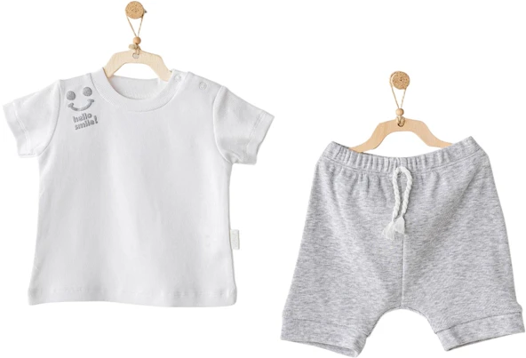 Andywawa AC25894 2'Li Basic Bebe Takım Grey Melange ürün görseli 1