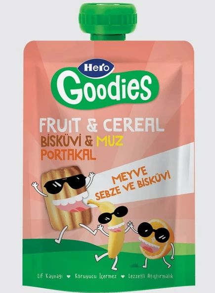 Hero Goodies Muz Portakal Bisküvi Havuç 100 Gr ürün görseli 1