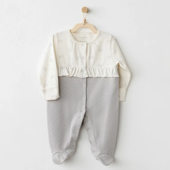 Andywawa AC26255 Baby Bow Bliss Tulum Ecru Grey ürün görseli 1