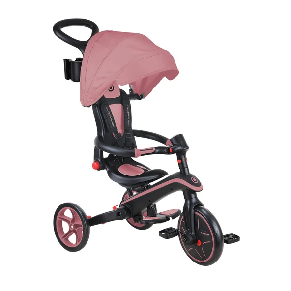 Globber Explorer 4in1 Katlanabilir Bisiklet Koyu Pastel Pembe ürün görseli 1