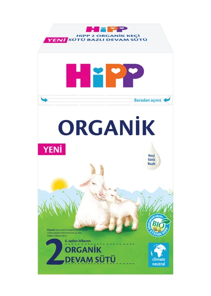 Hipp 2 Organik Keçisütü Bazlı Bebek Devam Sütü 400 Gr ürün görseli 1