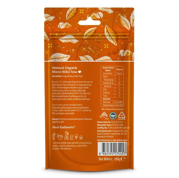 Wefood Maca Tozu 100 Gr - Resim 3