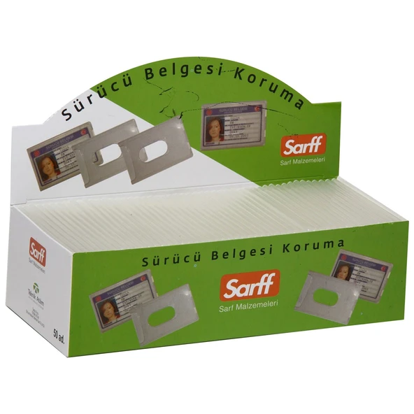 Sarff Ehliyet Kabı Pvc Lüx 55X85 Mm Yatay A-031H (100 Lü Paket) ürün görseli 1