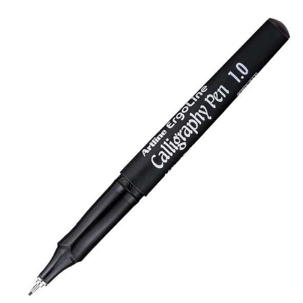 Artline Erg-241 Calligraphy Pen Kaligrafi Kalemi Ergoline 1.0 Mm Siyah (12 Li Kutu) ürün görseli 1