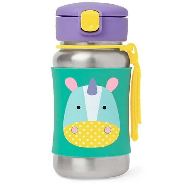 Skip Hop Zoo Pipetli Paslanmaz Çelik Suluk 350 ml Unicorn ürün görseli 1