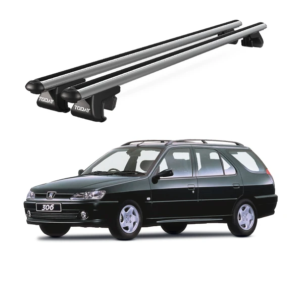Venüs Peugeot 306 Station Wagon (1993-2001) Uyumlu Gri Ara Atkı Port Bagaj Tavan Barı ürün görseli 1