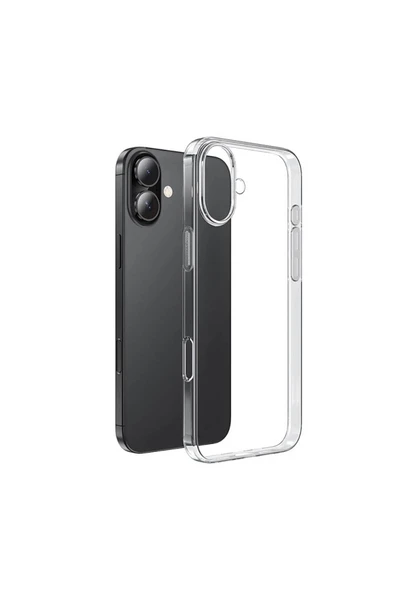 HEPTEKİLETİŞİM Apple iPhone 16 Plus Kılıf HPTK Süper Silikon Kapak-Şeffaf ürün görseli 1