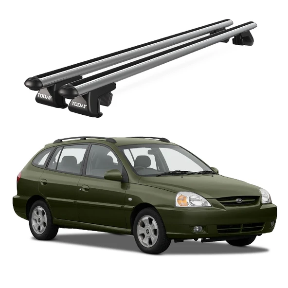 Venüs Kia Rio Station Wagon (2000-2005) Uyumlu Gri Ara Atkı Port Bagaj Tavan Barı ürün görseli 1