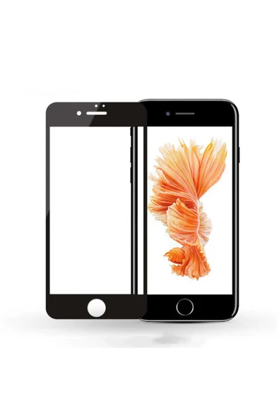 HEPTEKİLETİŞİM Apple Iphone 8 Ekran Koruyucu Tam Kaplayan Tamperli Cam Kavisli Kaplama (davin 5d) Siyah ürün görseli 1